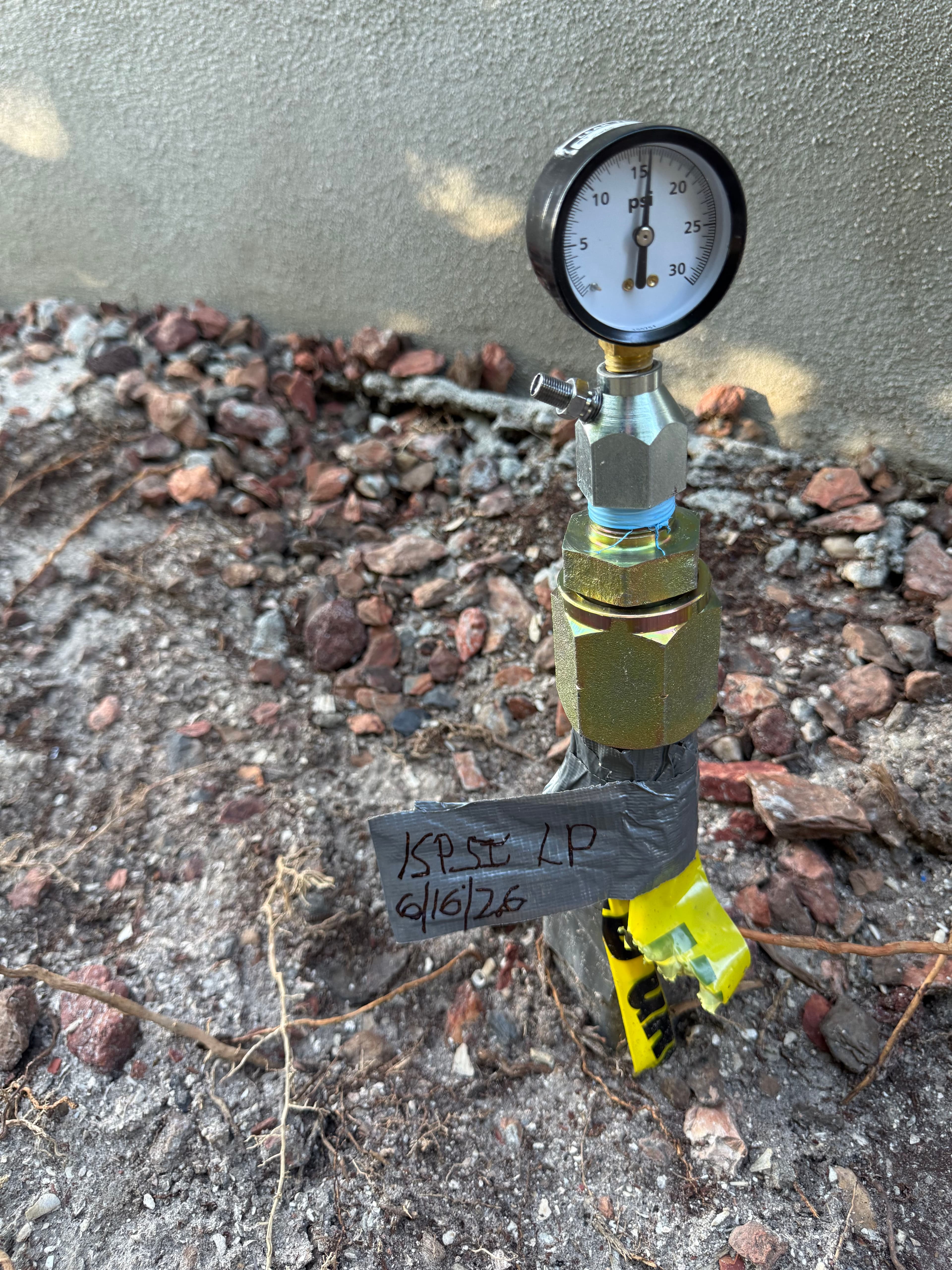 Project Underground LP Gas Rough-In Pressure Tested and Ready image