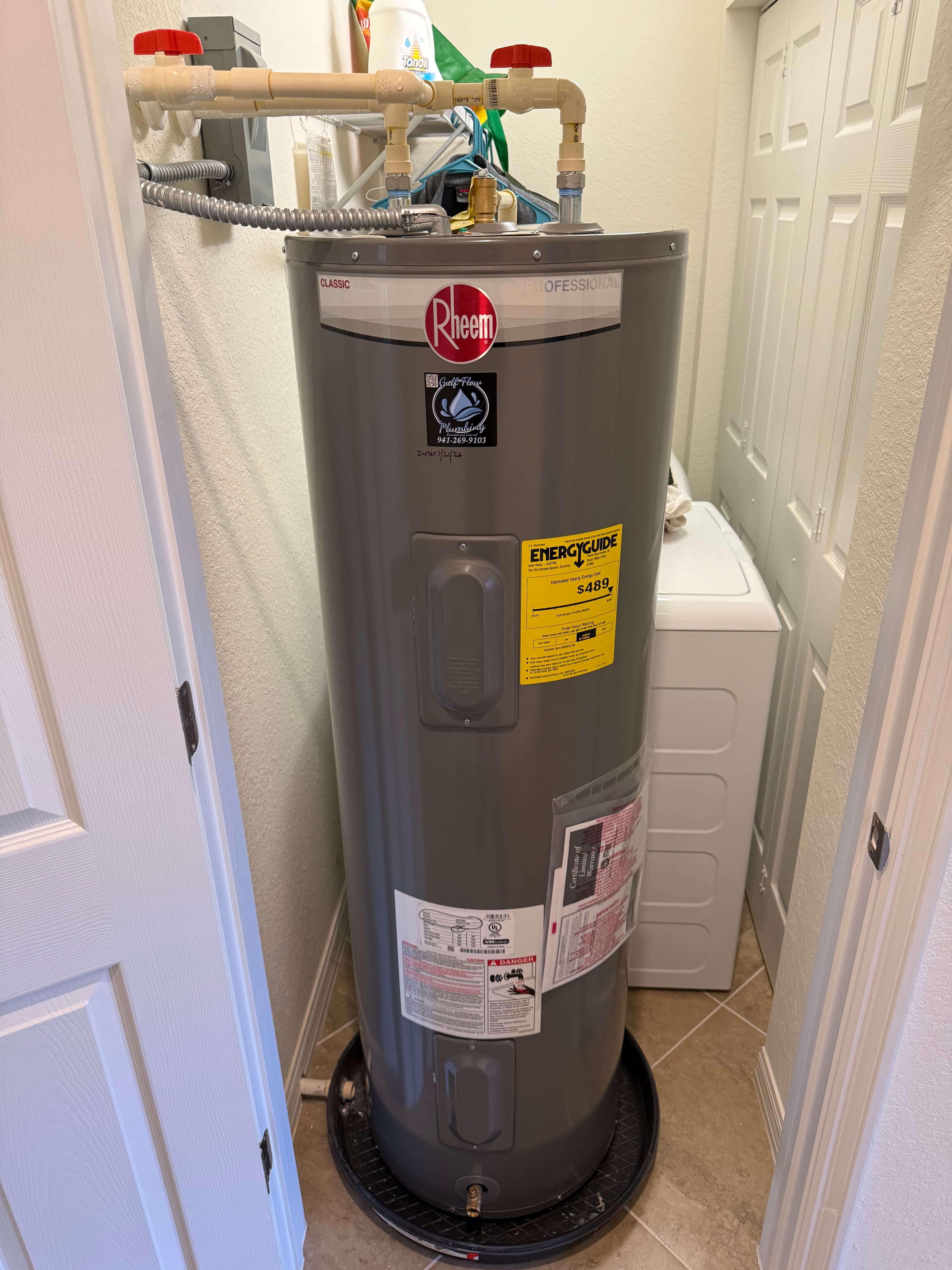 Project 40-Gallon Rheem Water Heater Installation image