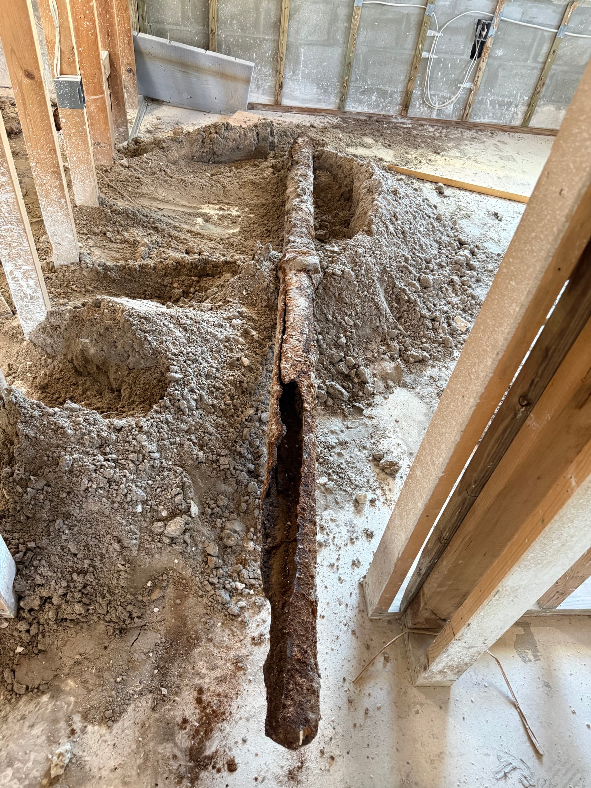 Gallery photos for Whole House Sewer Repipe Swaps Failed Cast Iron for PVC DWV: Image #7