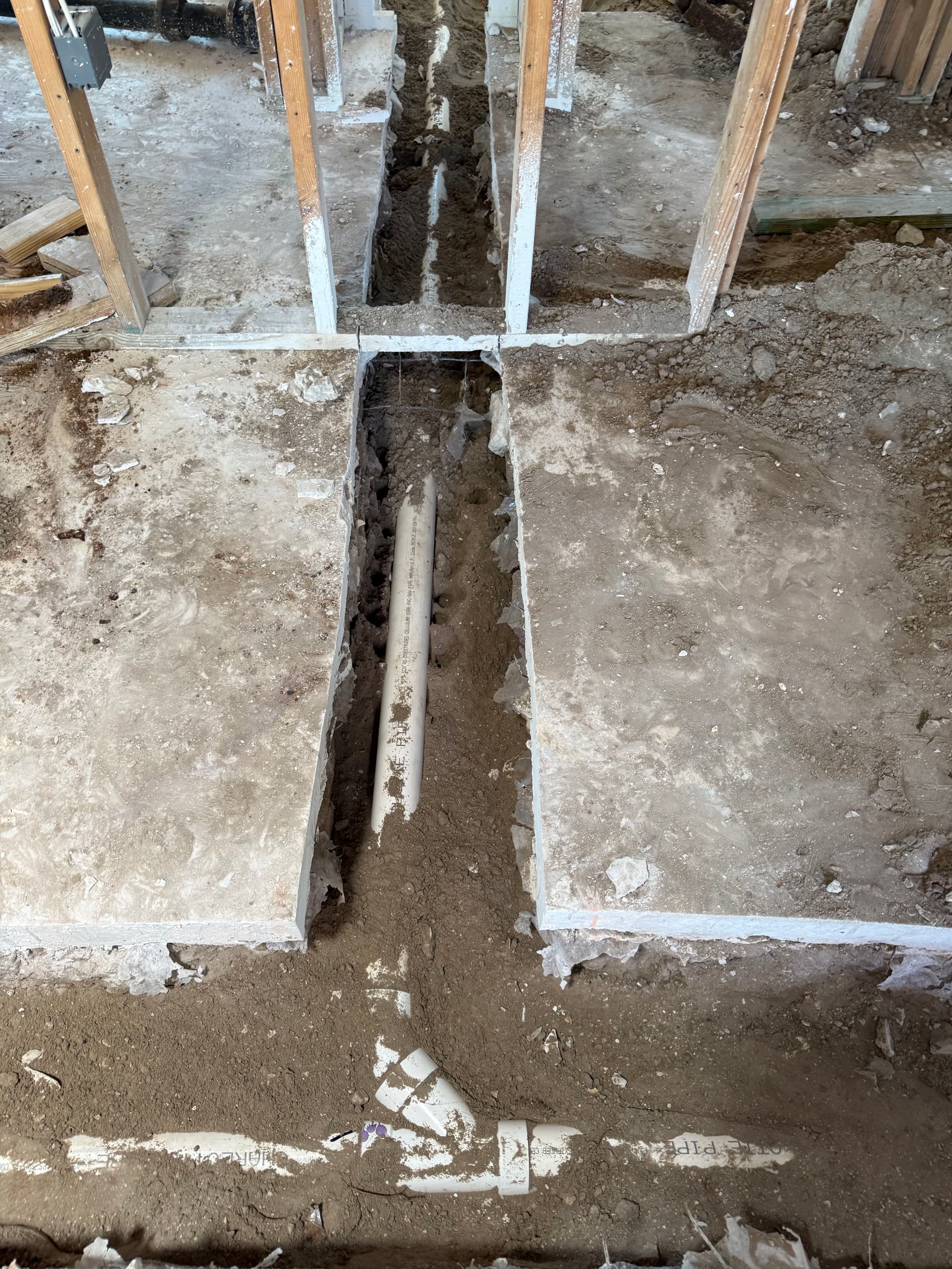 Gallery photos for Whole House Sewer Repipe Swaps Failed Cast Iron for PVC DWV: Image #5