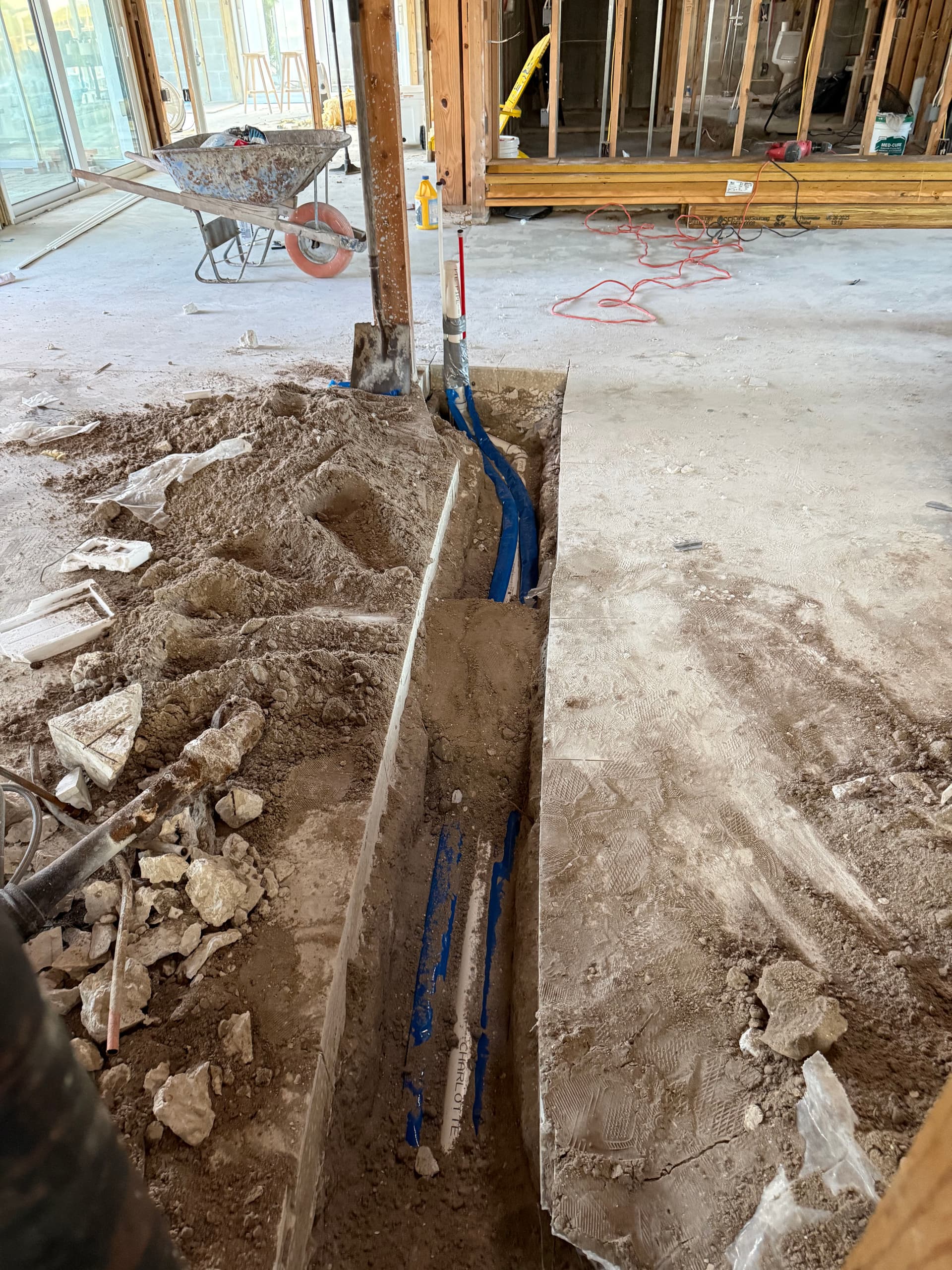 Gallery photos for Whole House Sewer Repipe Swaps Failed Cast Iron for PVC DWV: Image #8