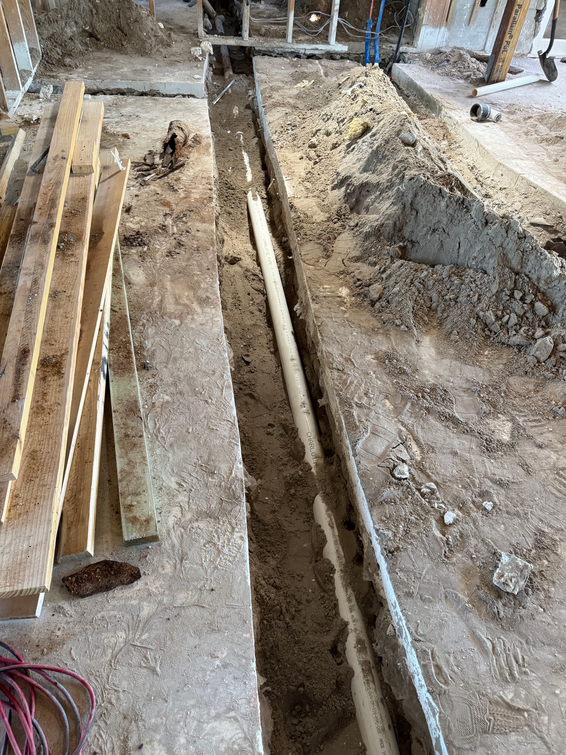 Gallery photos for Whole House Sewer Repipe Swaps Failed Cast Iron for PVC DWV: Image #4