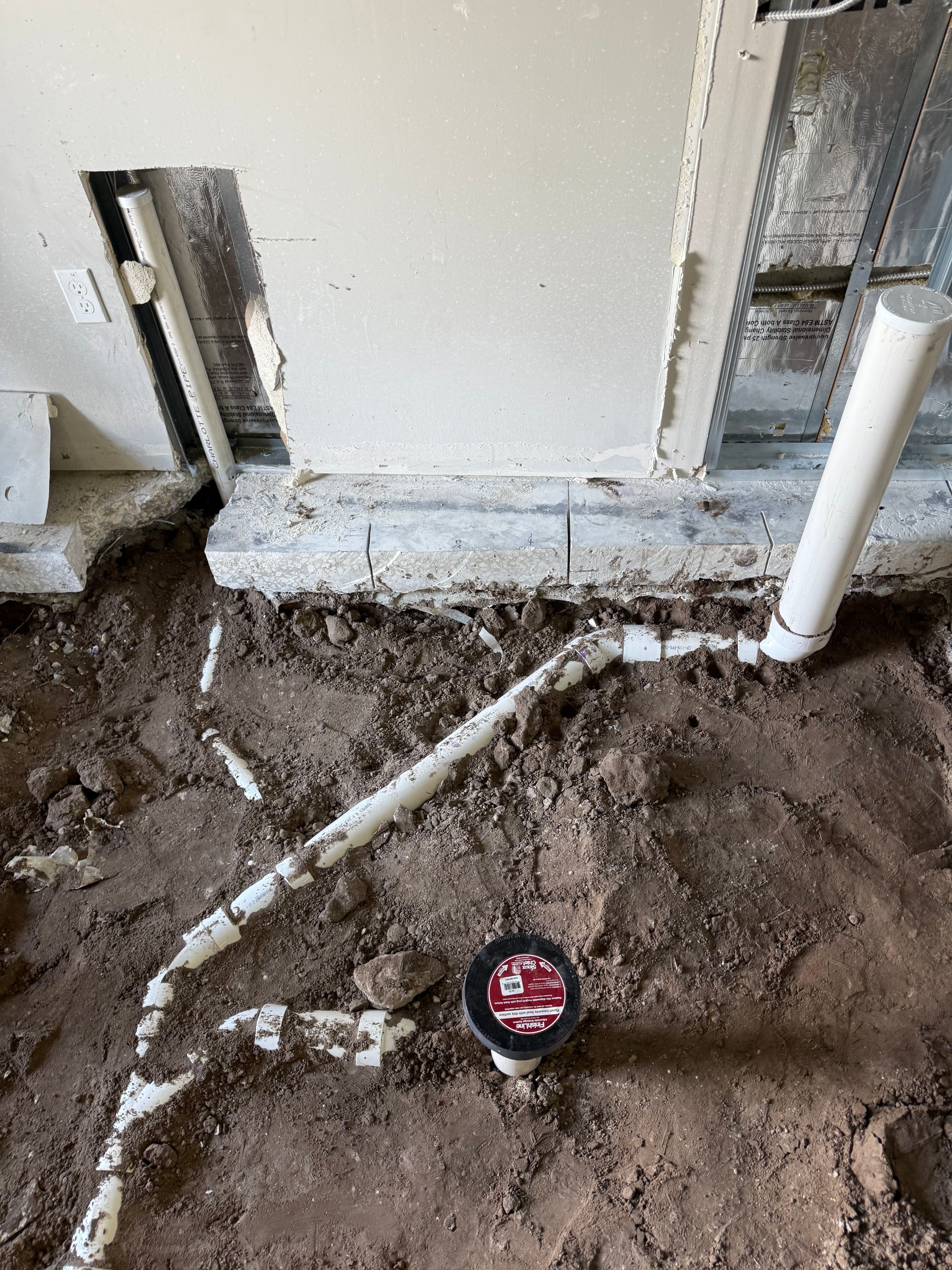 Project Commercial ADA Bathroom Rough-In Set and Ready for Pour image