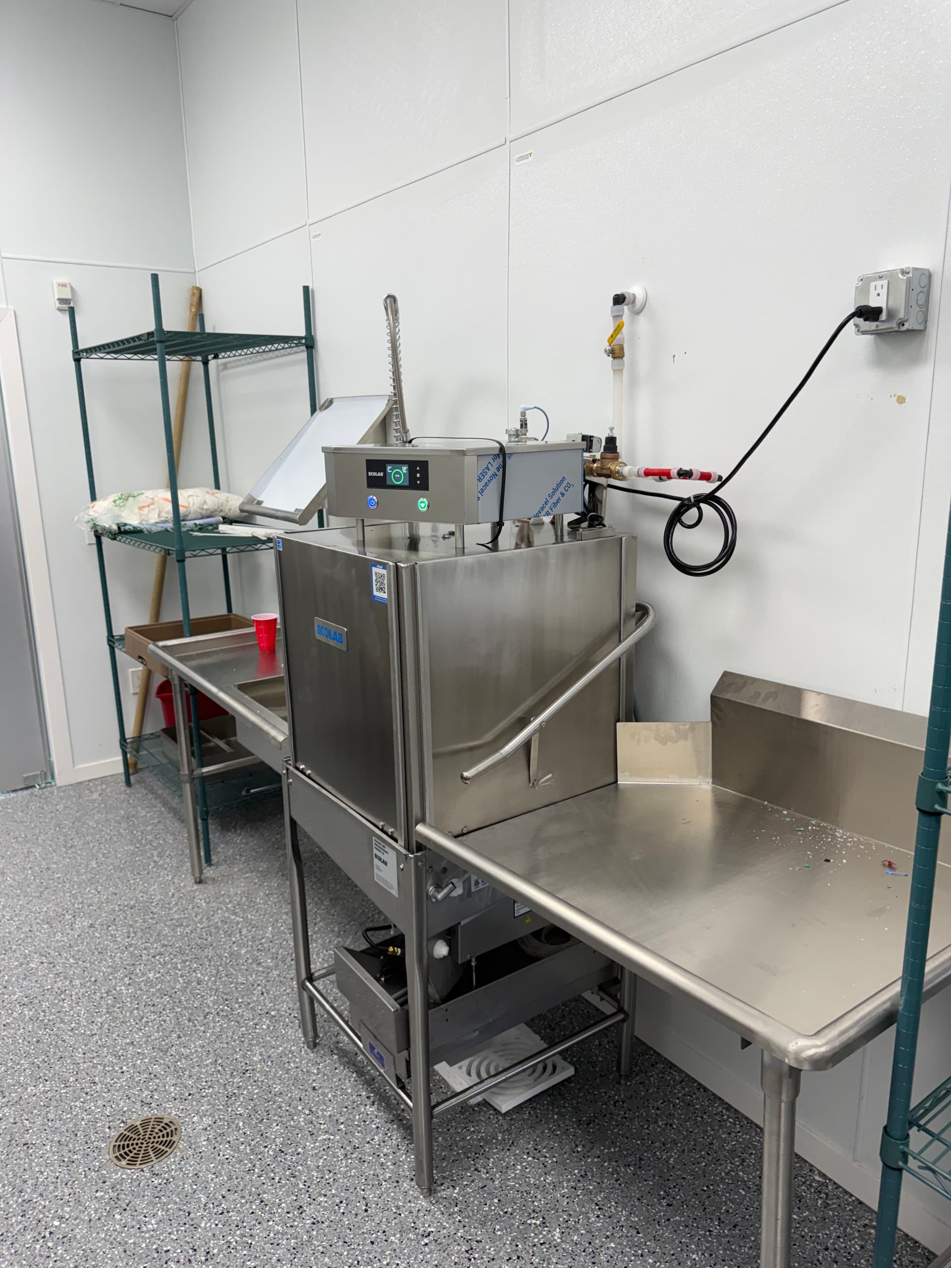 Gallery photos for Commercial Kitchen Ecolab High-Temp Dishwasher Installation Done Right: Image #1