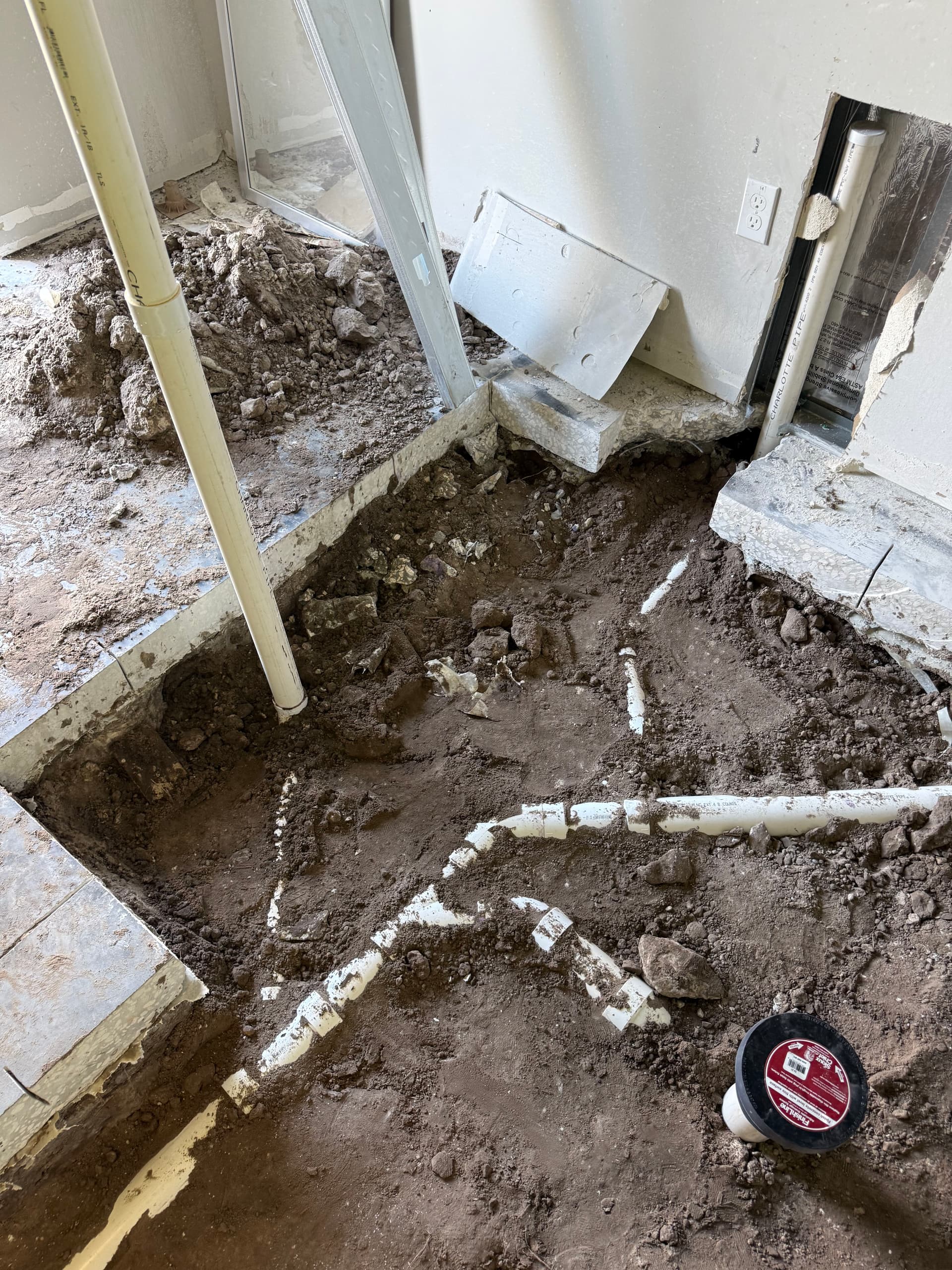 Gallery photos for Commercial ADA Bathroom Rough-In Set and Ready for Pour: Image #2