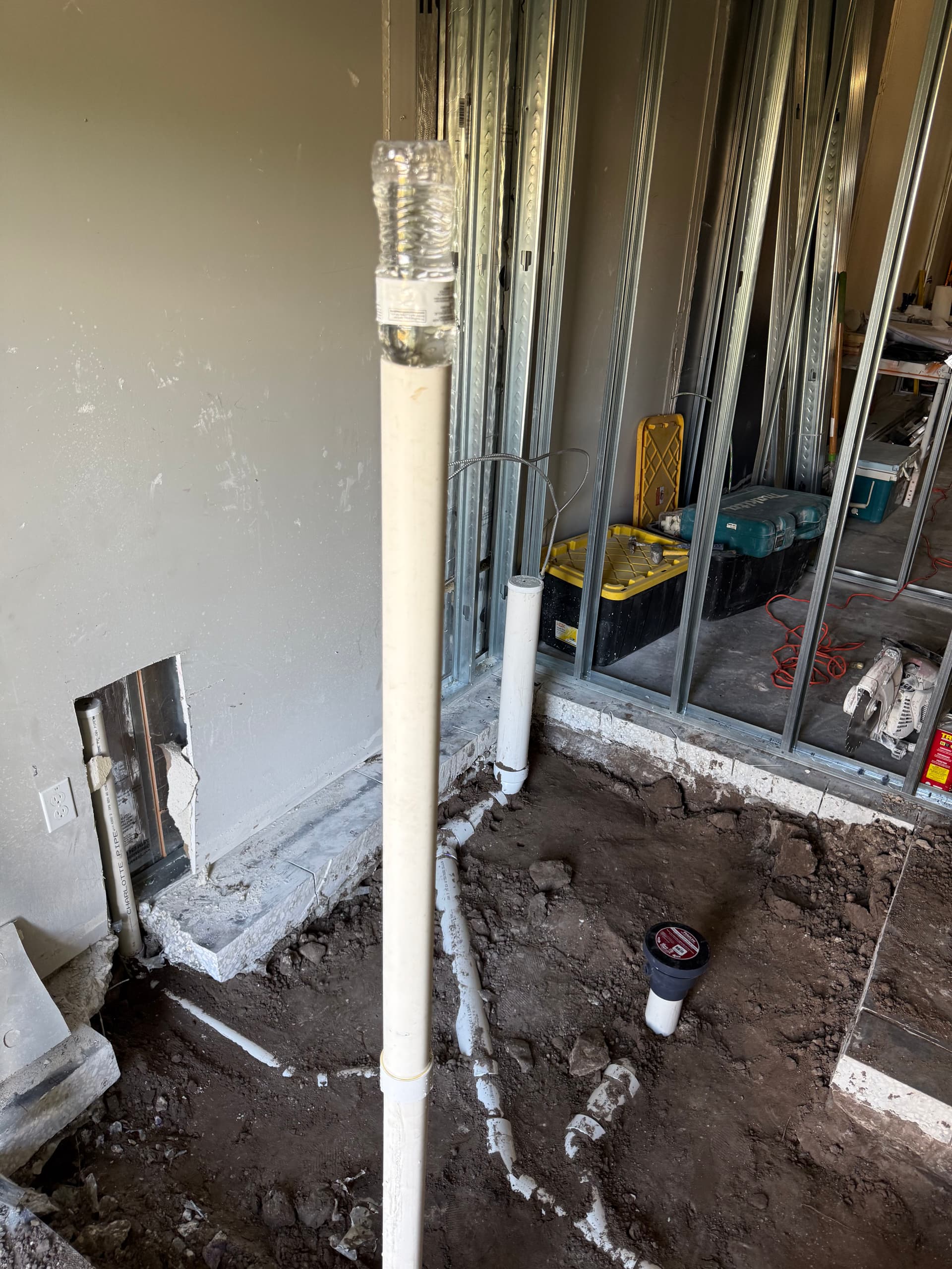 Gallery photos for Commercial ADA Bathroom Rough-In Set and Ready for Pour: Image #4