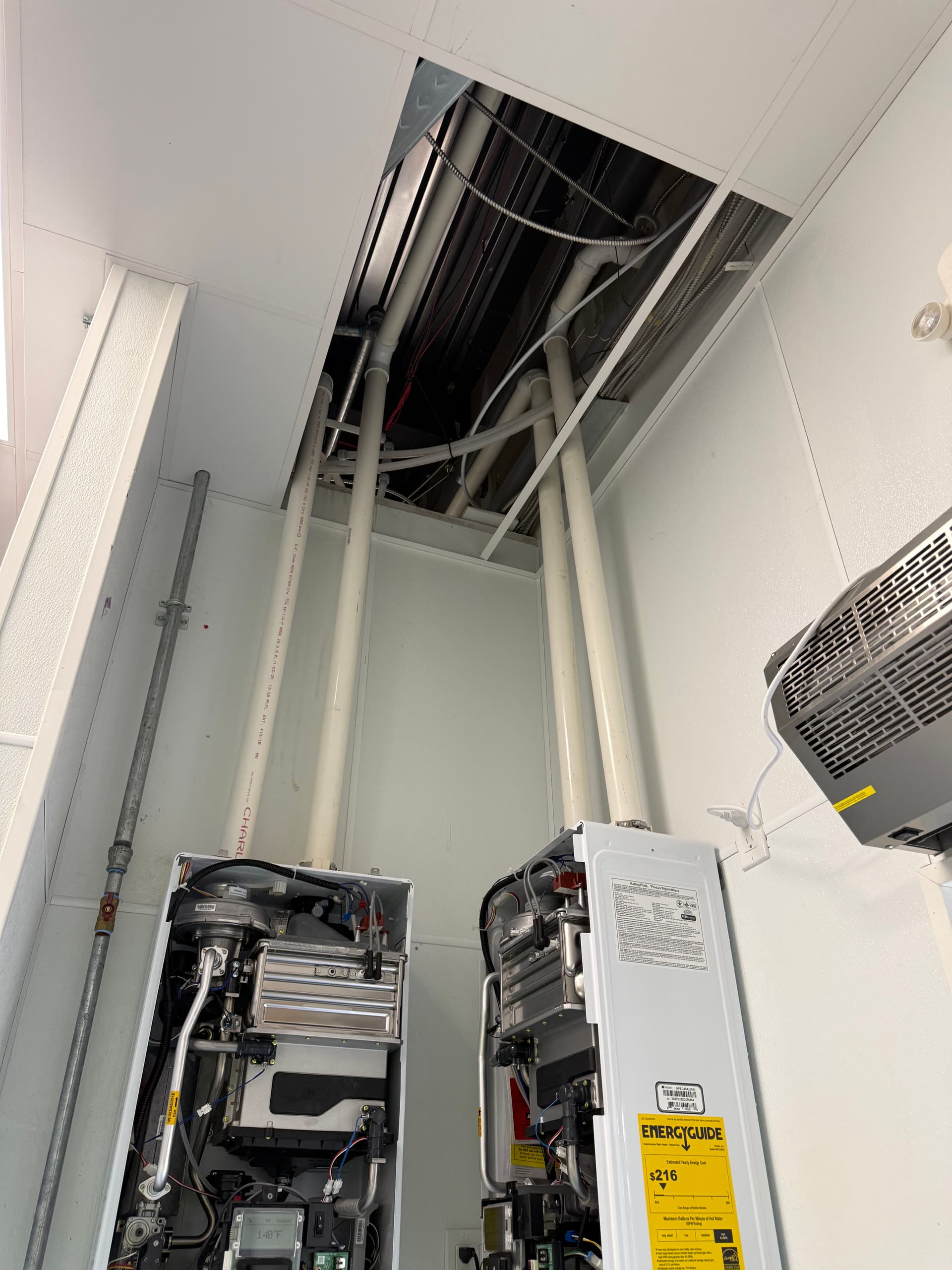 Gallery photos for Dual Tankless Water Heater Installation in Commercial Restaurant: Image #2