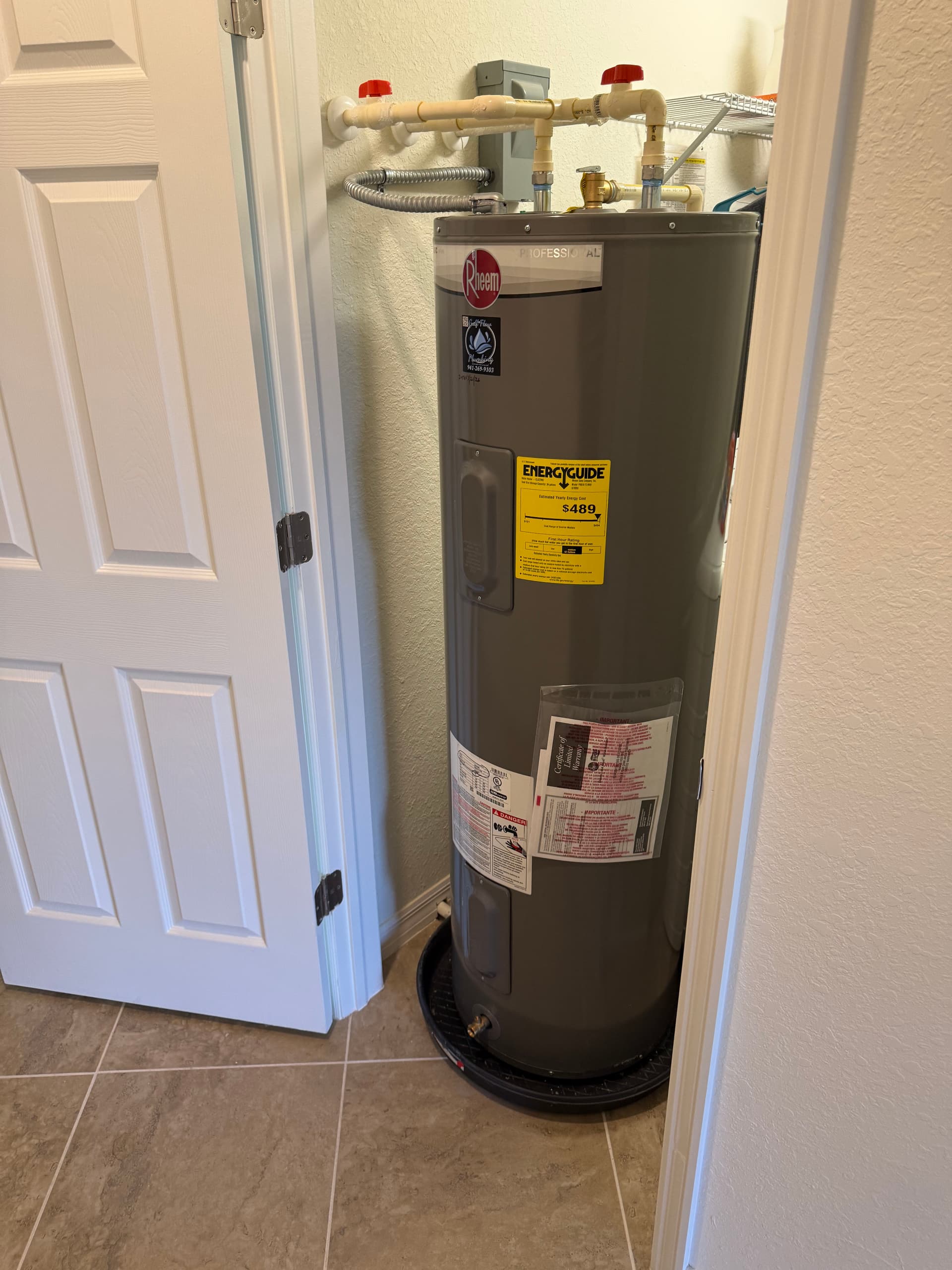 Gallery photos for 40-Gallon Rheem Water Heater Installation: Image #1